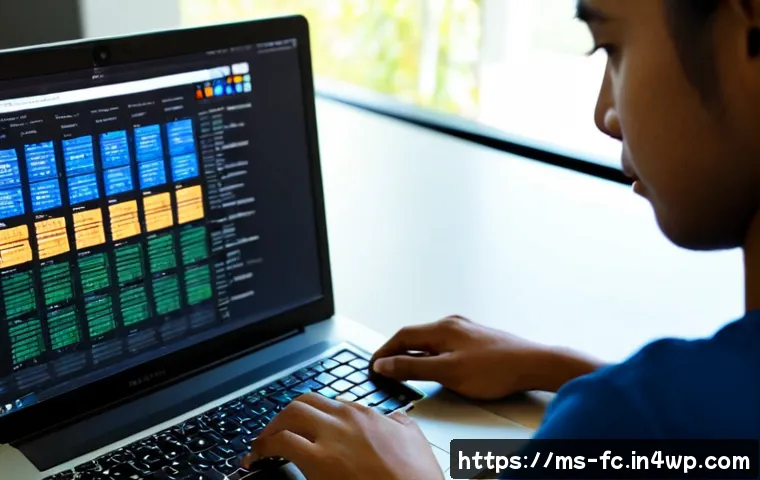 Home 17 Atomic CSS의 적용 예시와 팁 - Photorealistic Malaysian web developer at a clean modern desk in Kuala Lumpur, arranging small color...